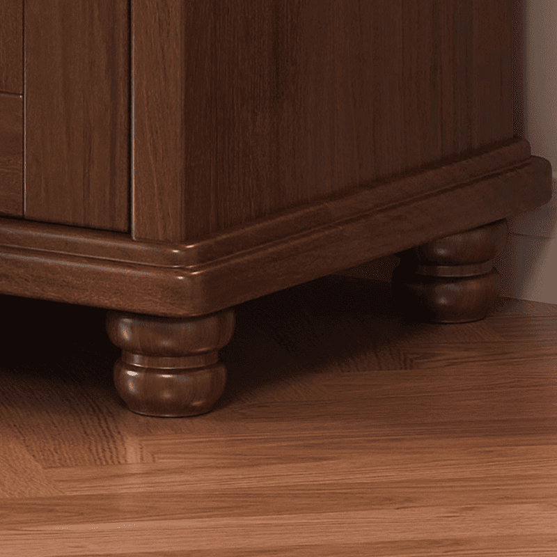 Modern Simple Style Rectangular Accent Cabinet with Closet, 3 Shelvings, Cabinet Knobs, Chalk/Sepia/Wood Color Top, and Stain Resistant Finish - image 11