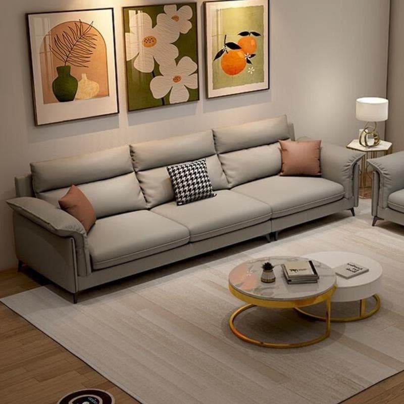 Modern Cushion Back Gray Standard Size Pillow Top Arm Gray Wood Sectionals - image 3