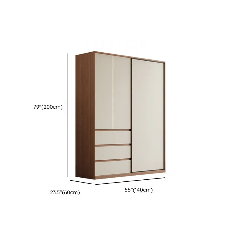 Multi-Color Simple Lumber Wardrobe Closet with Soft Close Drawer, Soft Close Door, Interior Shelves, and Clothing Rod - image 10