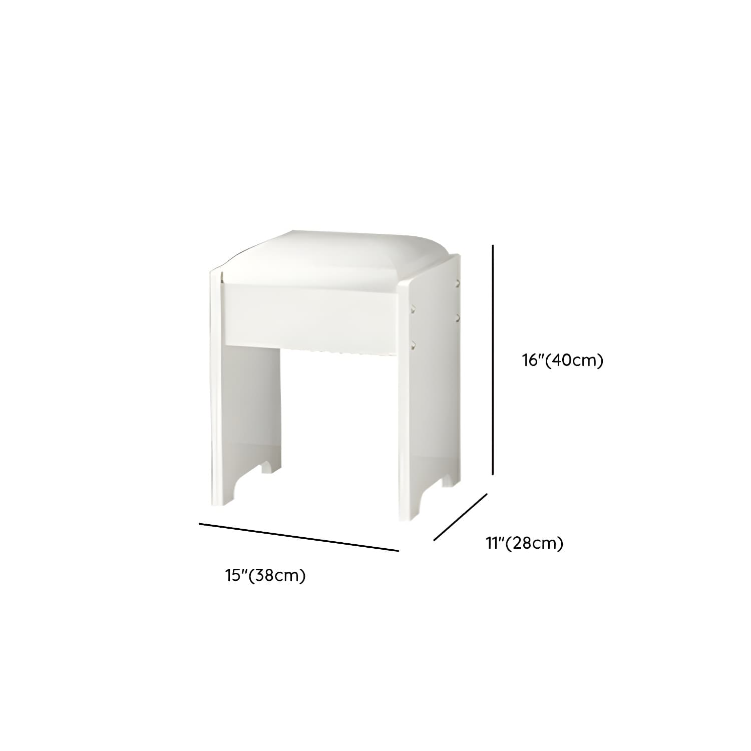 Modern 48'' White Wood Makeup Vanity & Stools with Drawers Self Close or Reserve Installation - image 13