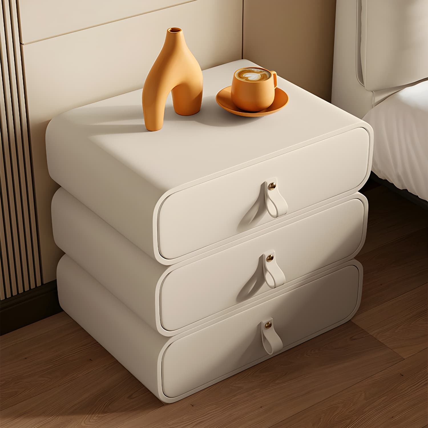 Modern Faux Leather Bachelor's Chest with Drawers in Narrow Size - image 23