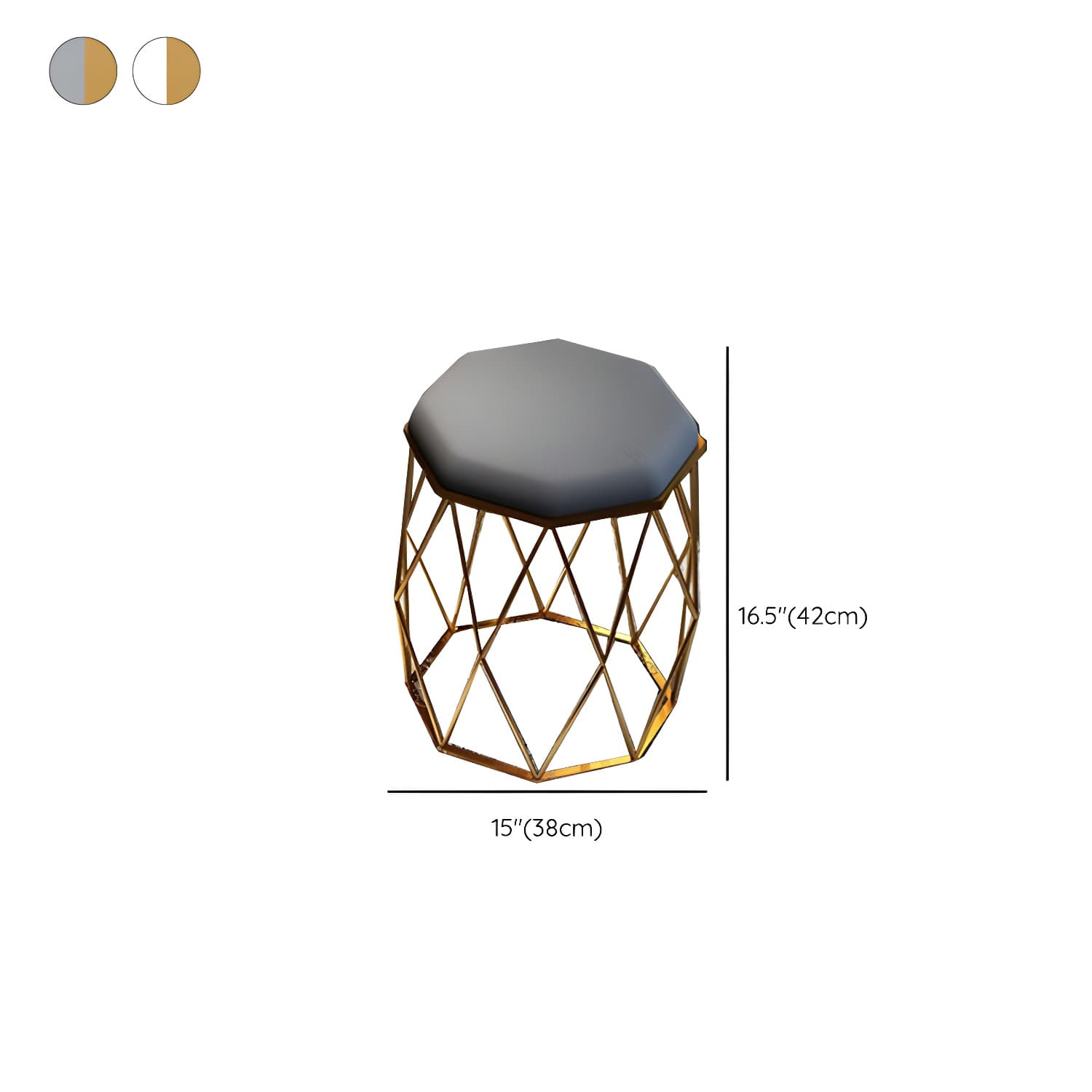 Contemporary Make-up Vanity with Stone Top and Storage Drawers - image 19