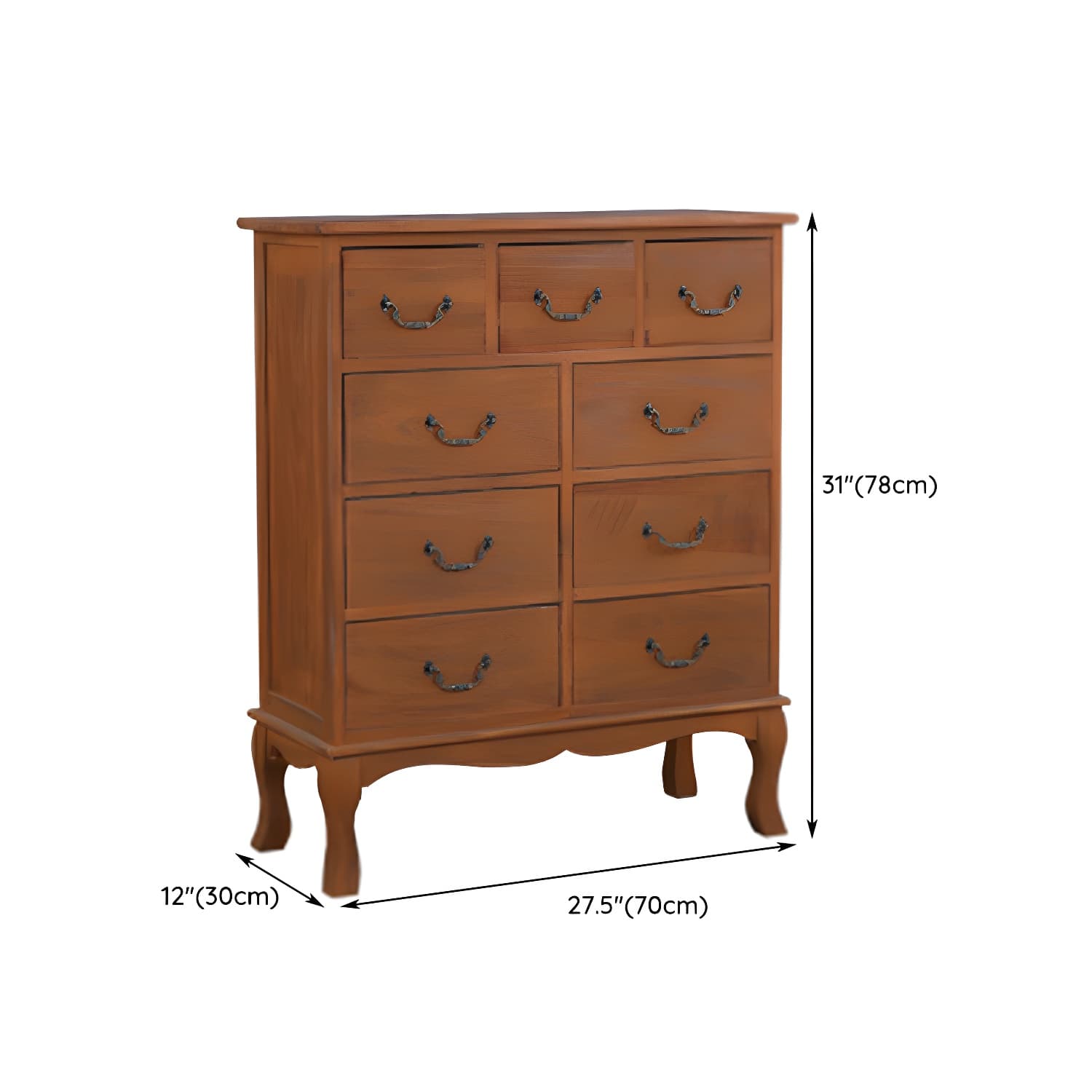 Nautical Storage Chest Bedroom Solid Wood Chest with Drawers - image 28