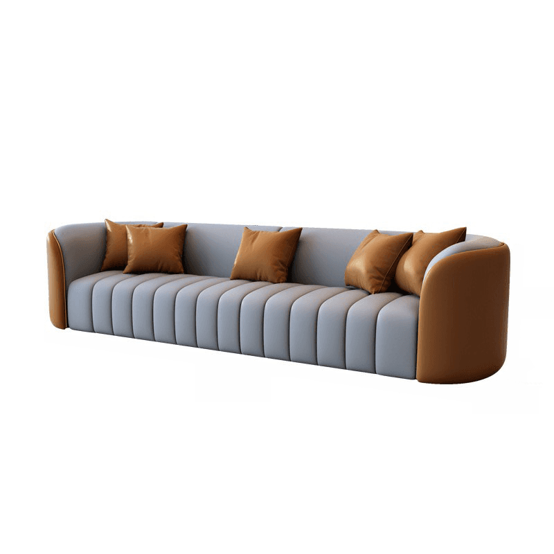 Trendy Grey/Ivory Solid Color 3-seater/for 2/1 Person Floor Sofa/Loveseat/Single Sofa with Tuxedo Arm for Sitting Room - image 12