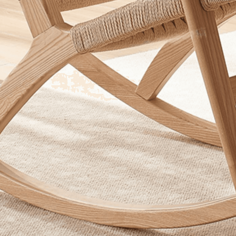 Asian Style Wicker Front Porch Rocking Chairs with Track Arm - image 10