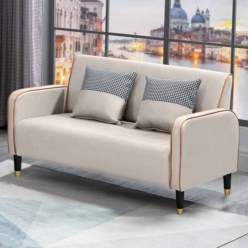 Contemporary Solid Color Tear Resistant Standard Sofa in Light Gray/Olive Green/Ivory, Seats 3 with 2 Pillows - image 9