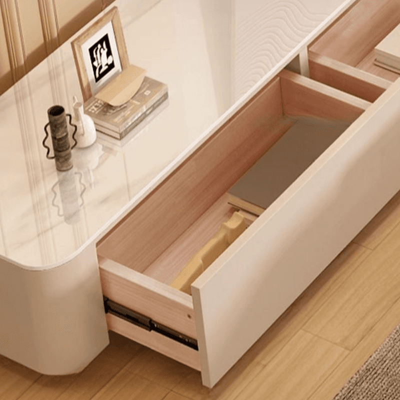 Modern Simple Style Glass TV Stand with 4-Drawer/3 Drawers - image 10