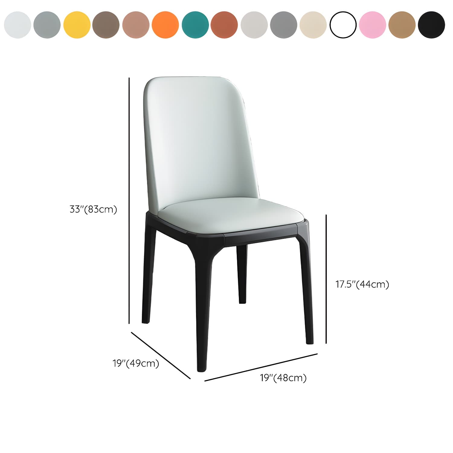 Modern Style Parsons Chairs Faux Leather Dining Chair for Dining Room - image 30