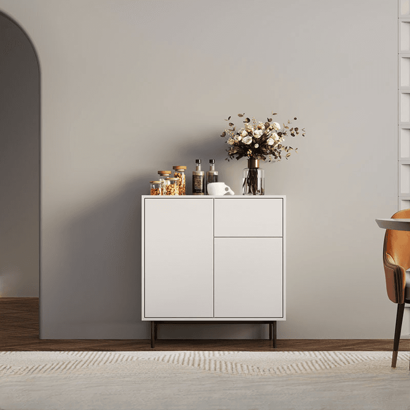 Ground Design Narrow Server with 2 or 1 Drawer, Drawers Storage, Alterable Shelf, and 3 or 2 Doors Tabletop - image 4
