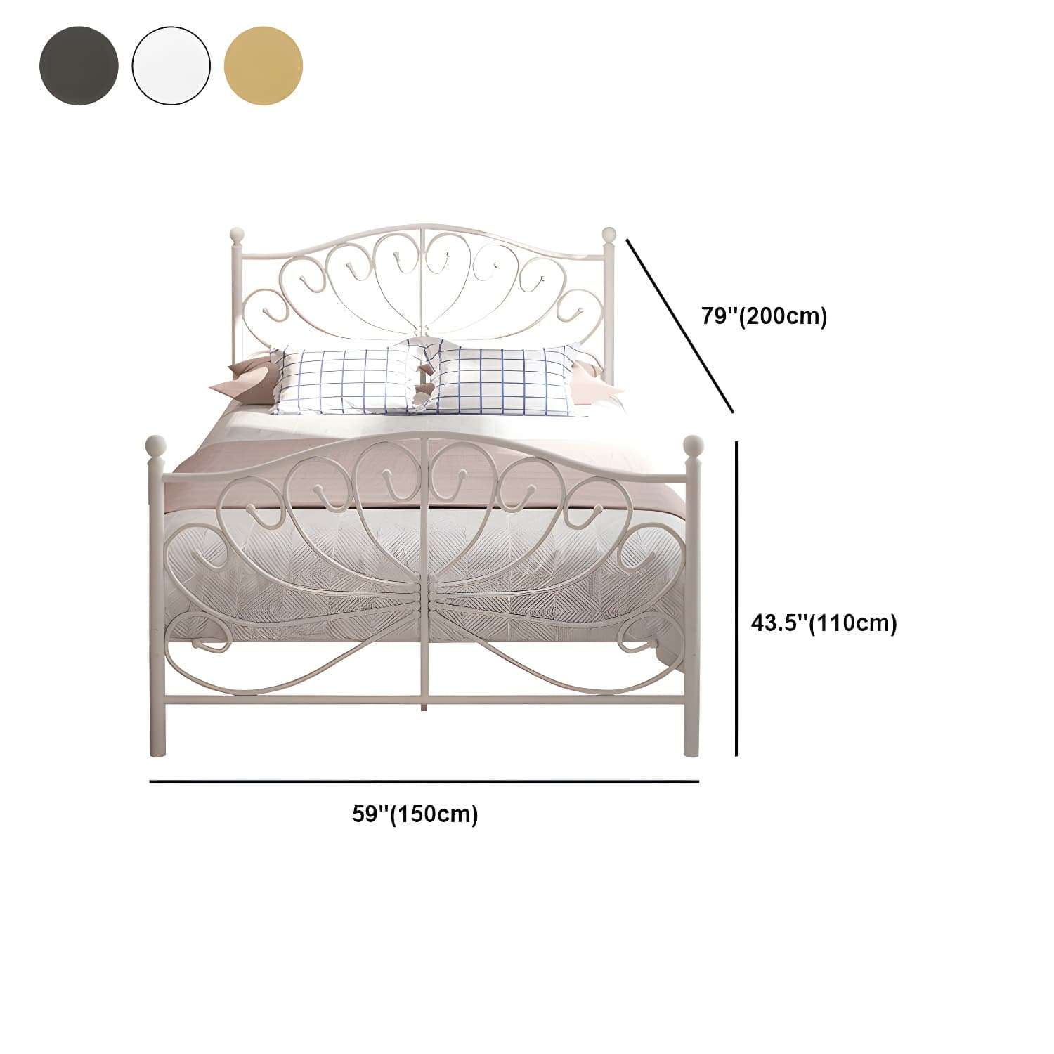 Metal Wire-Grid Bed with 6 Legs Open-Frame Low Profile Bed Frame - image 19