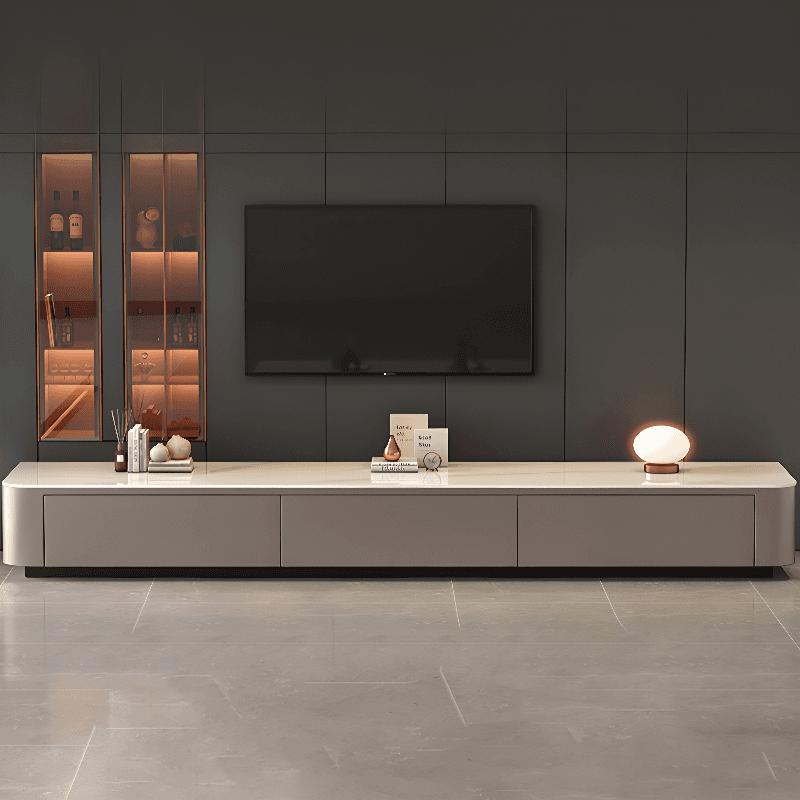 Casual Sintered Stone Cabinet Storage TV Stand for Sitting Room, 4-Drawer/3-Drawer - image 9