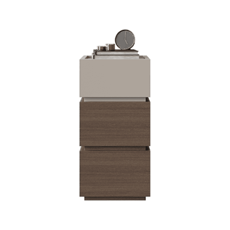Organic Modern Nightstand With Drawer Organization Featuring 3 Drawers and Real Wood Countertop - image 6
