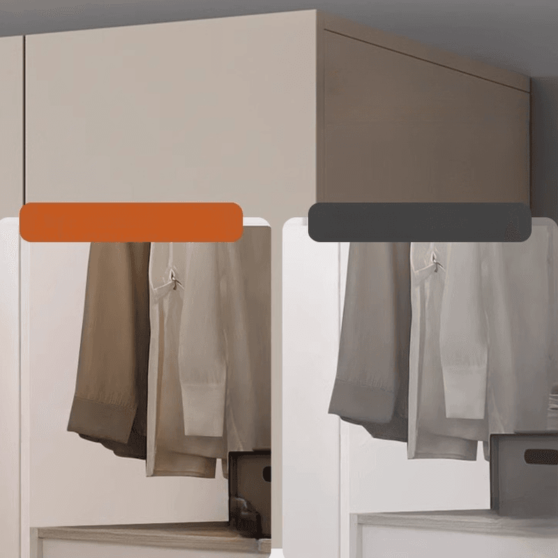 Light Gray Trendy Detached Armoire Cabinet with Soft Close Door, Interior Shelves, and Hanging Rod - image 5
