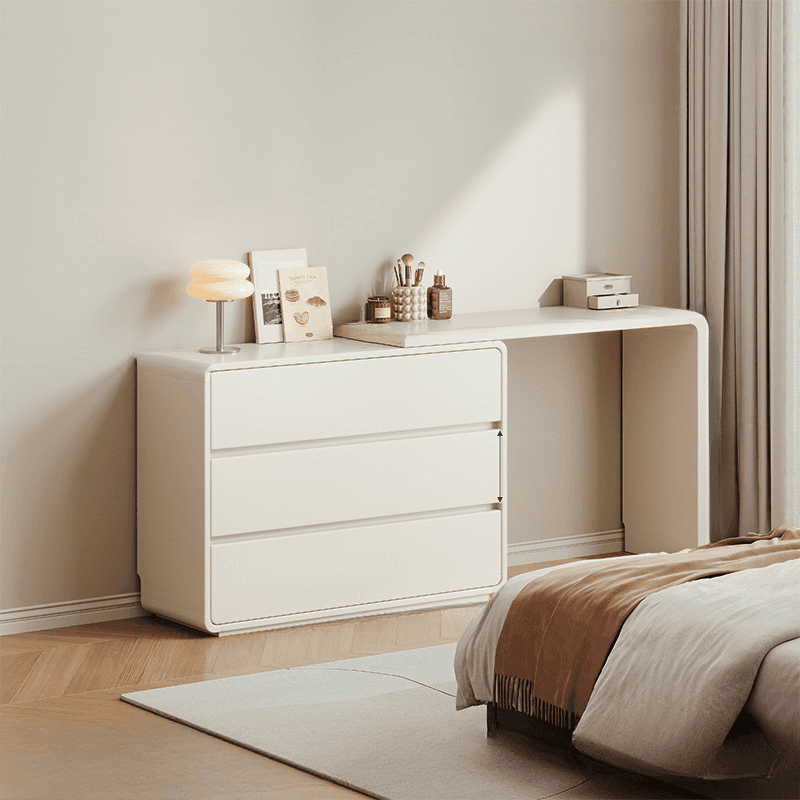 Large Vanity Set with Lumber Table Top, White Seating, 6/3 Drawers, Light Up Mirror, Chair, and Scalable Design - image 12