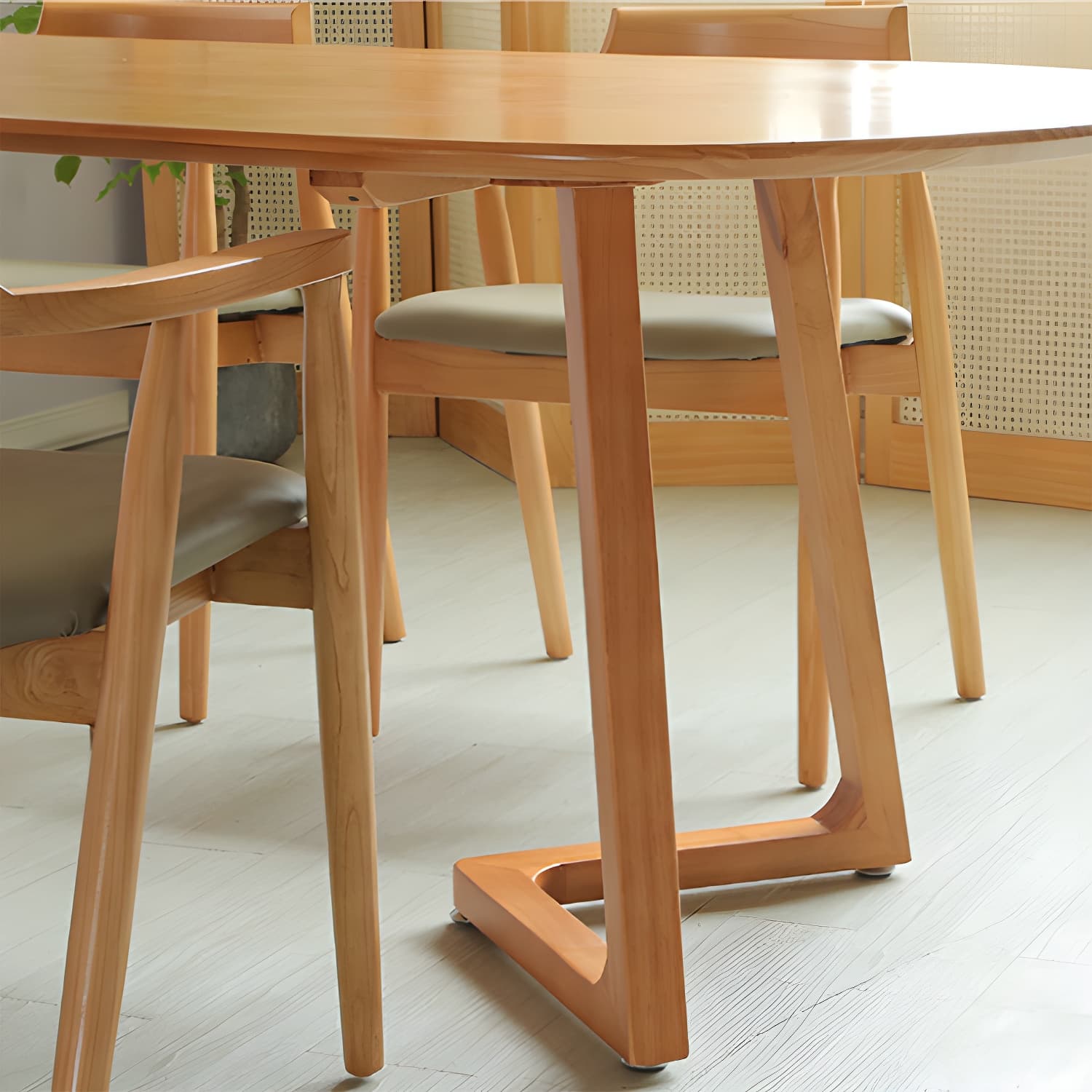 Modern Rectangle 1/2/5/7 Pieces Dining Set Solid Wood Dining Table with Chairs - image 9