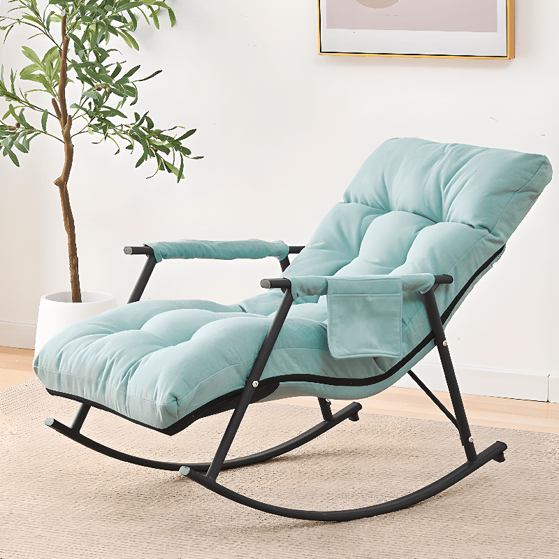 Lavish Alloy Rocking Armchair with Upholstered Rear - image 13
