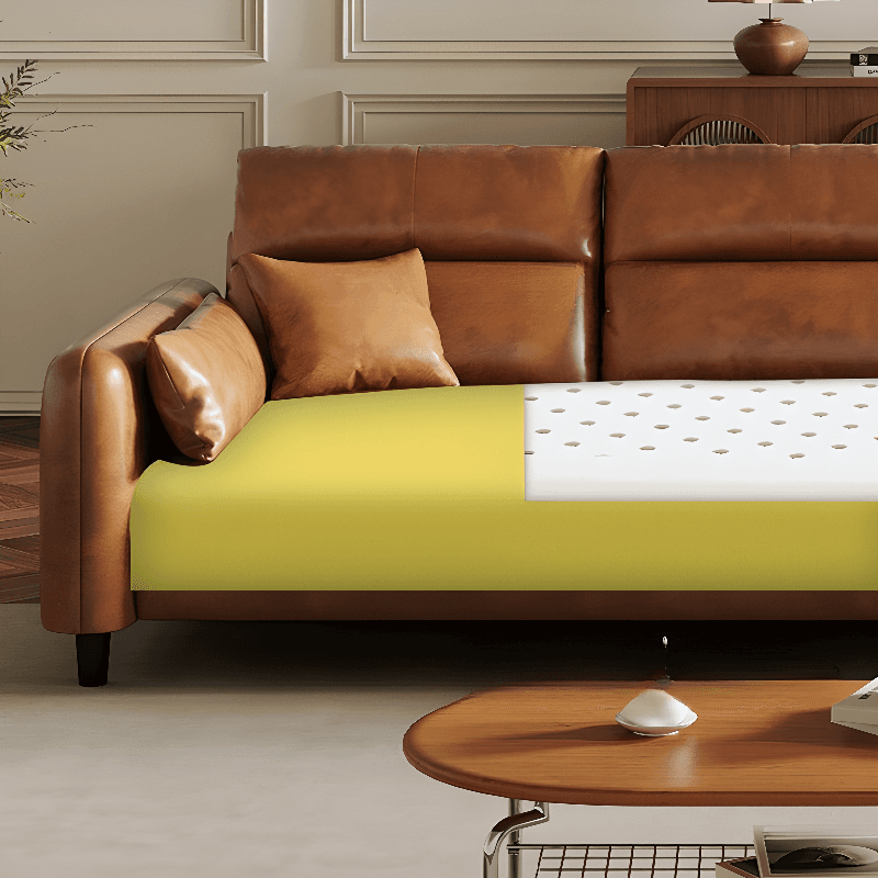 Modish Solid Color Stain Resistant Standard Sofa/Loveseat in Auburn, 3-Seater/4-Seater/5 Person with 2 Pillows - image 4