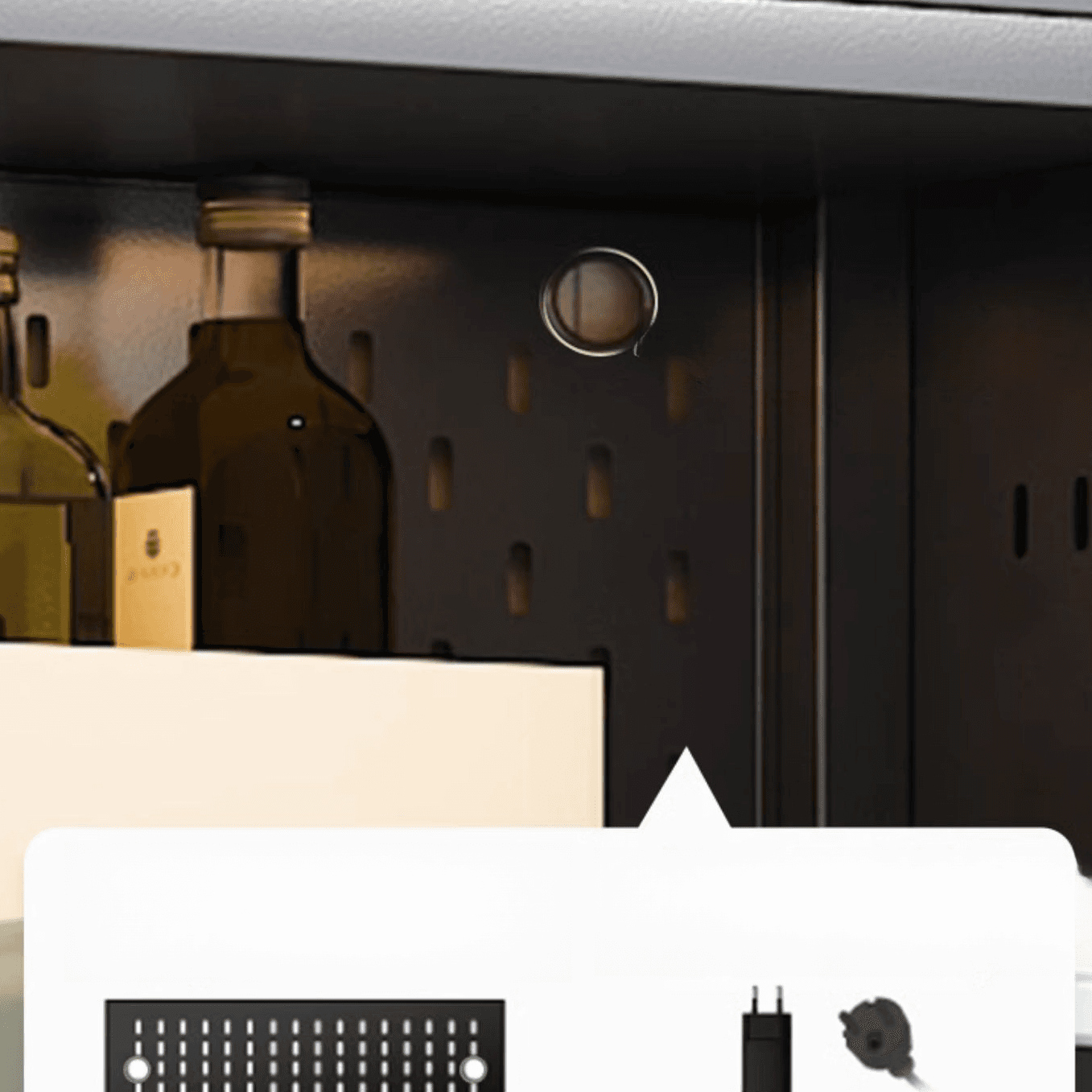 Mobile Sideboard with Caster Wheels, Steel Countertop, and Microwave Organizer - image 4