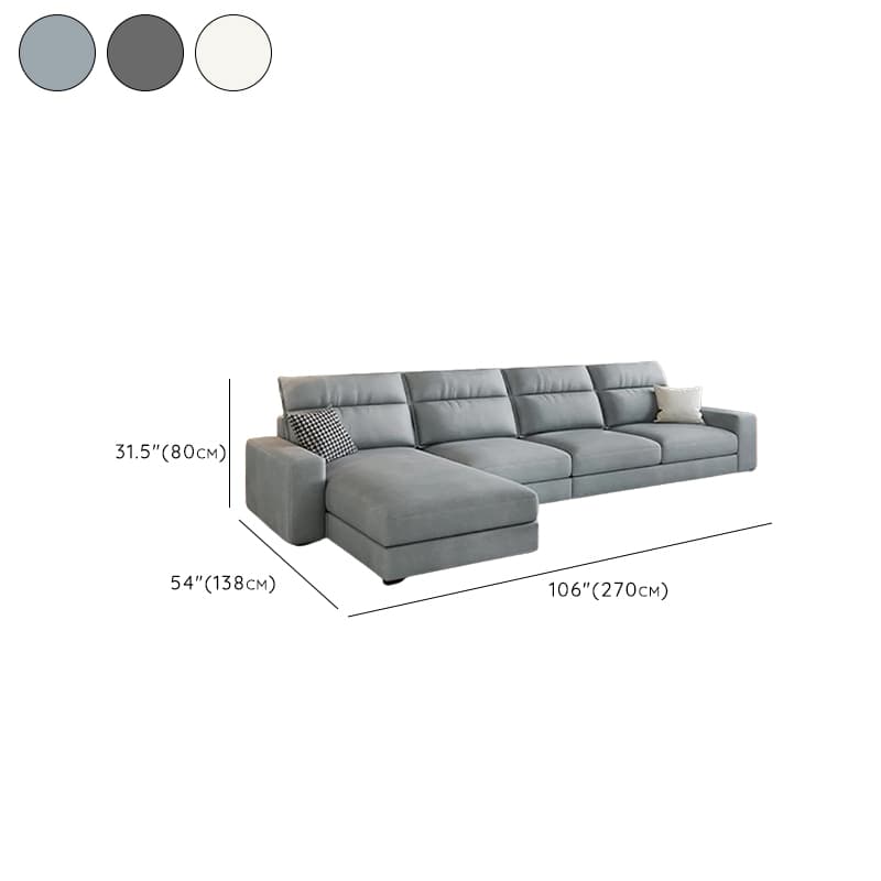 Modern Left L-Shape Latax/Sponge Cushioned Corner Sectional Parlor - image 16