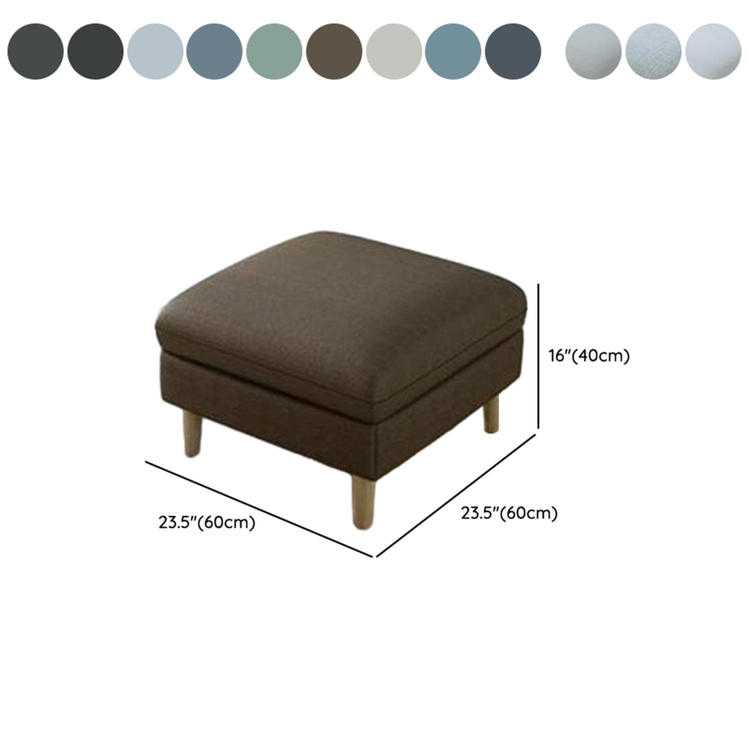 Modern Square Arm Storage Sofas with Loose Back and Ottoman for Living Room - image 26