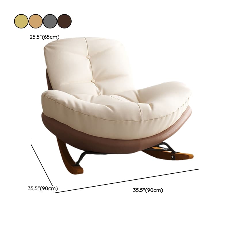 Chalk Modern Simple Style Upholstered Rocking Chair Couch, Scratch-defiant & Cushioned - image 18