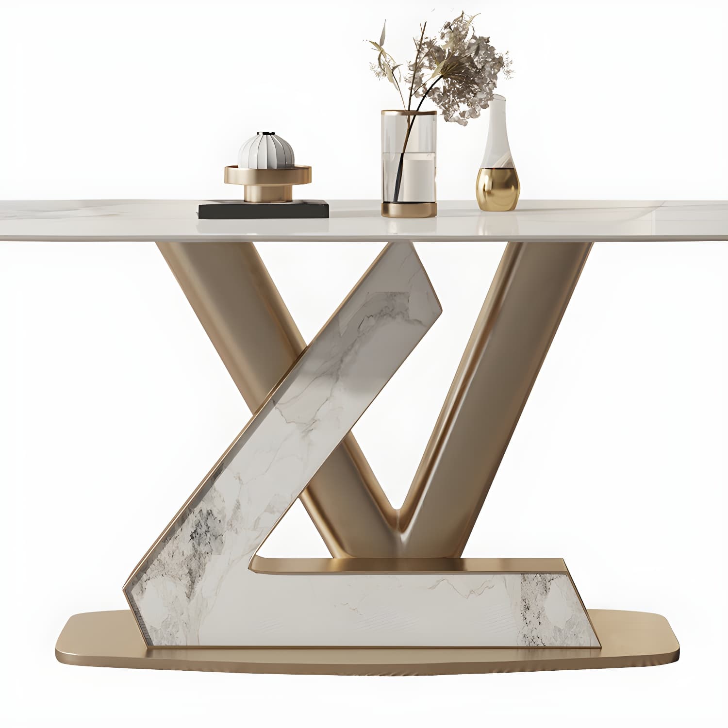 Glam Style Rectangle Table Set 1/4/5/7/9 Pieces Dining Set for Home Use - image 7