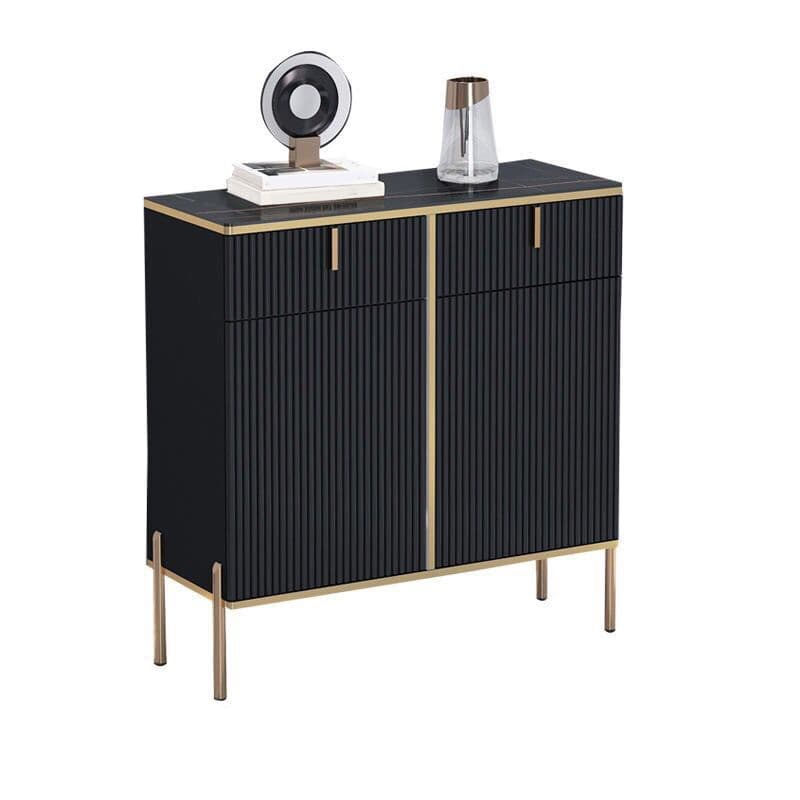 Glam Wood Sideboard Credenza with Cabinets and Drawers Assembly 40cm Width x 90cm Height