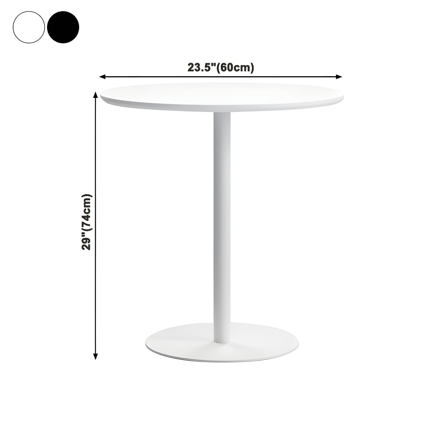 Round Tulip Base Casual Dining Table Four-Color Fixed Table with Solid Wood - image 28
