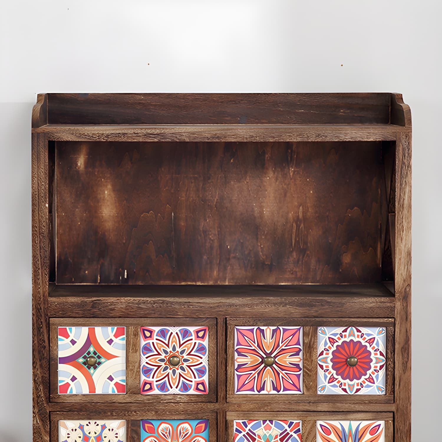 Rustic Farmhouse Wood Server - Compact Sideboard with Drawers and Open Storage - image 10