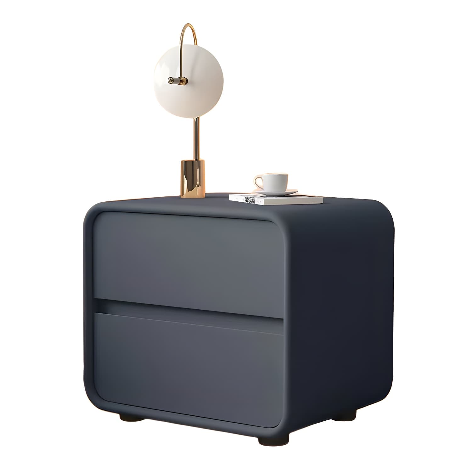Contemporary Accent Table Nightstand Drawer Storage with 2 Drawers - image 13