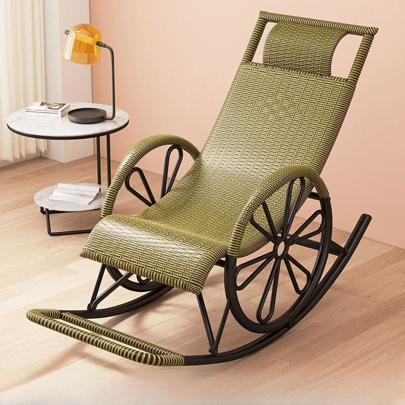 Craftsman Cane Porch Rocker with Round Arm - image 4