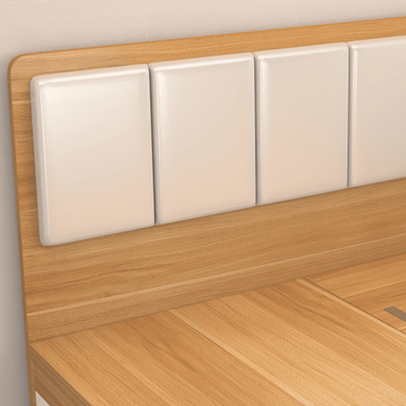 Natural Color Solid Color Storage Included Bed with 3 Storage Boxes for Bedroom - image 5