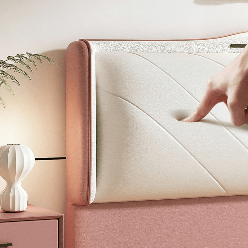 Art Deco Style Panel Headboard in Pine Wood with No Distressing, Rectangle Shape for King/Queen/Full Bed, Featuring Sponge Upholstery Fill and Standard Height - image 12