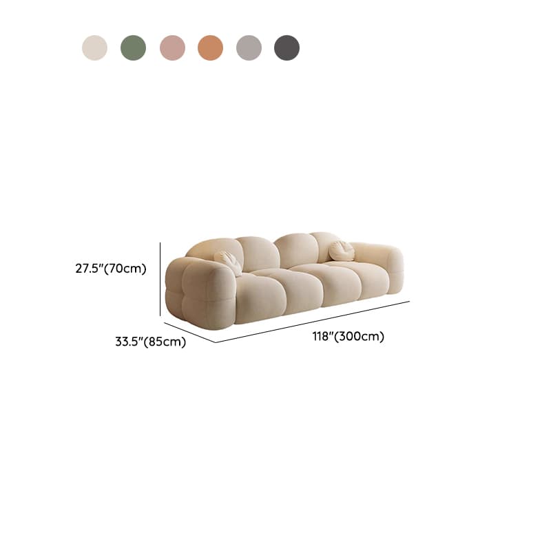 Versatile Grey/Blush/Amber Flannel Standard Sofa/Loveseat with Arm and Concealed Support - image 19