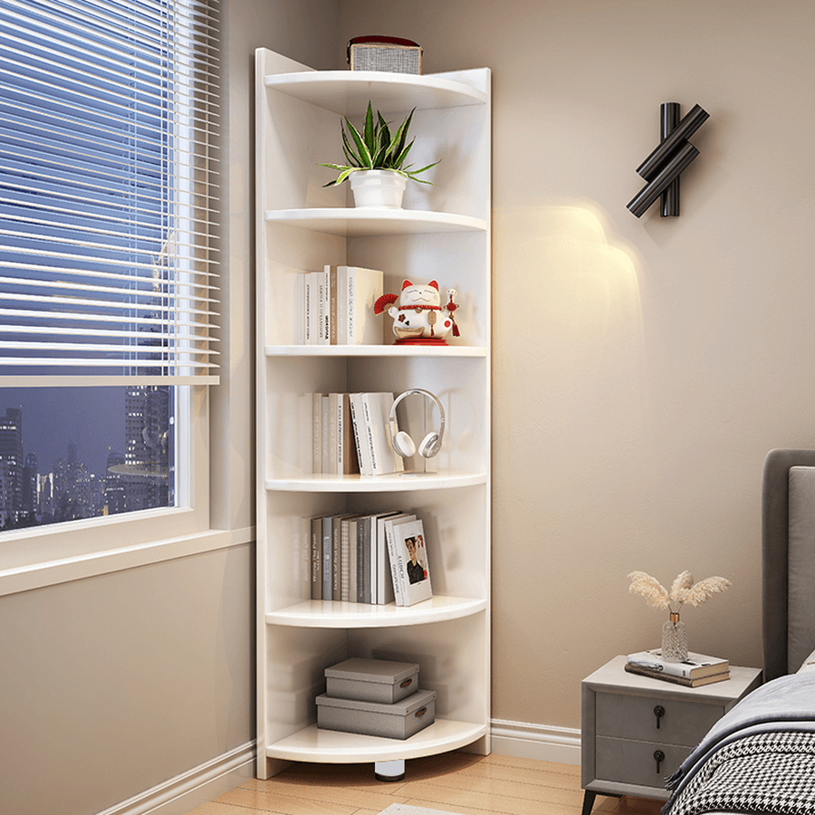 Casual Accent Chest Rubberwood White/Auburn/Gray Corner with 6 Exterior Shelves/4 Exterior Shelves/5 Exterior Shelves - image 5
