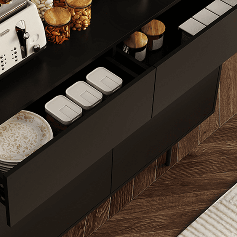 Ground Design Narrow Server with 2 or 1 Drawer, Drawers Storage, Alterable Shelf, and 3 or 2 Doors Tabletop - image 11