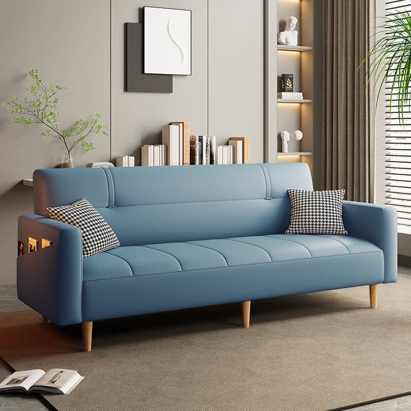 Grey/Olive Green/Azure Pu Leather Loveseat/Sofa Couch with Armrest - image 9