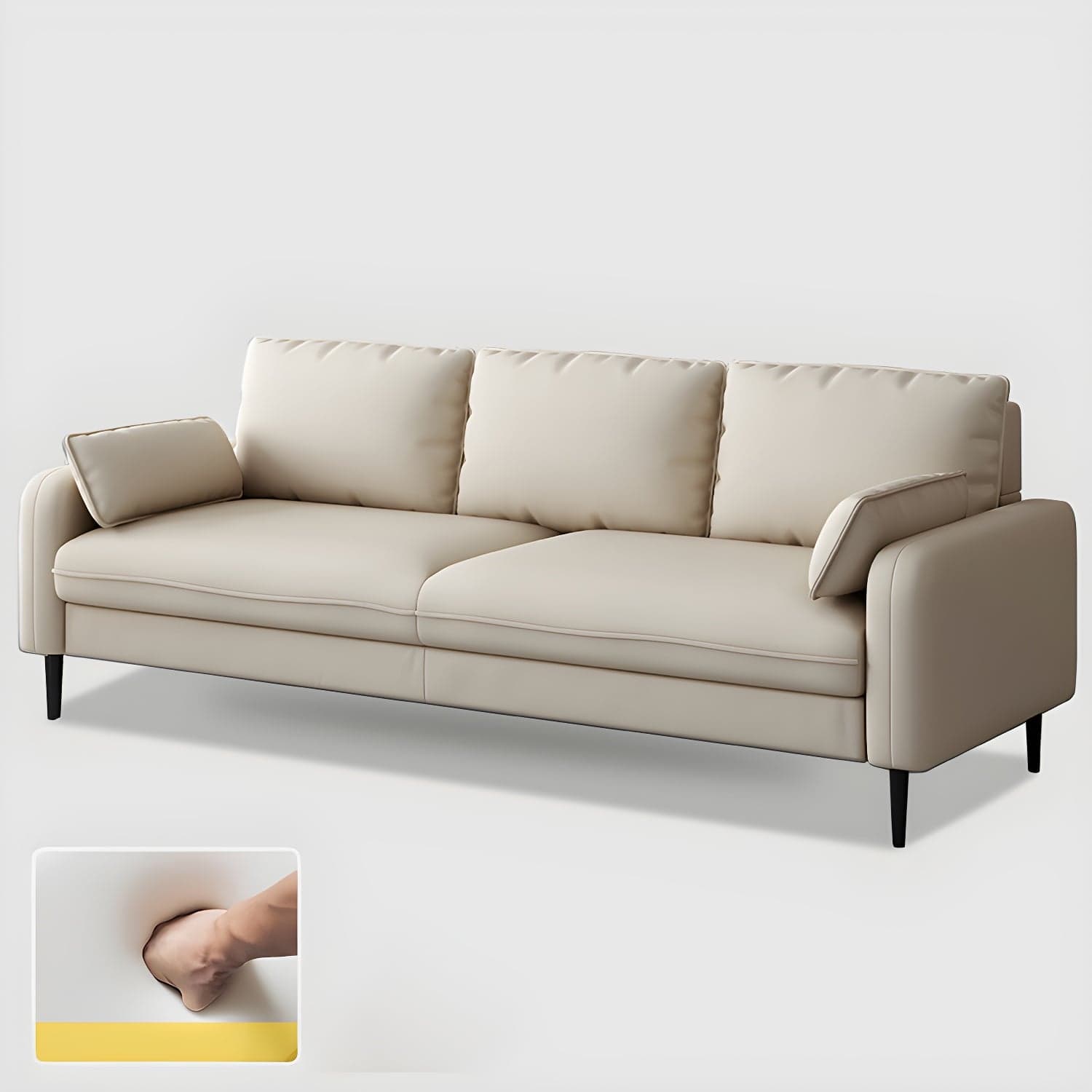 Modern Pillow Back Sofa with Storage Not Included for 35-40 Women - image 8