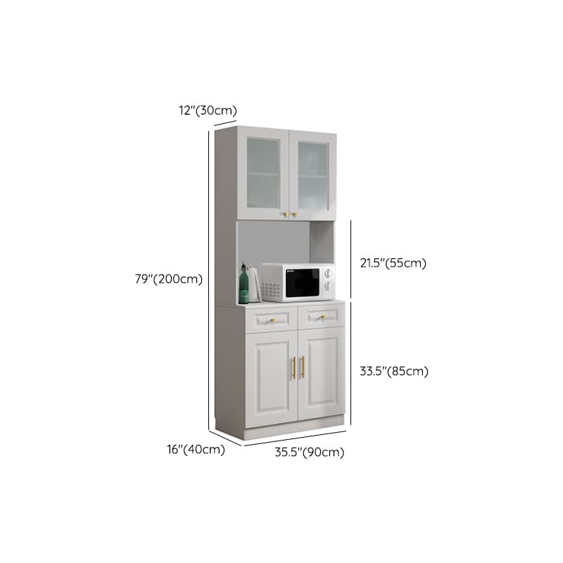Glam White Wood Sideboard with Storage Cabinets and Included Adjustable Shelving - image 24