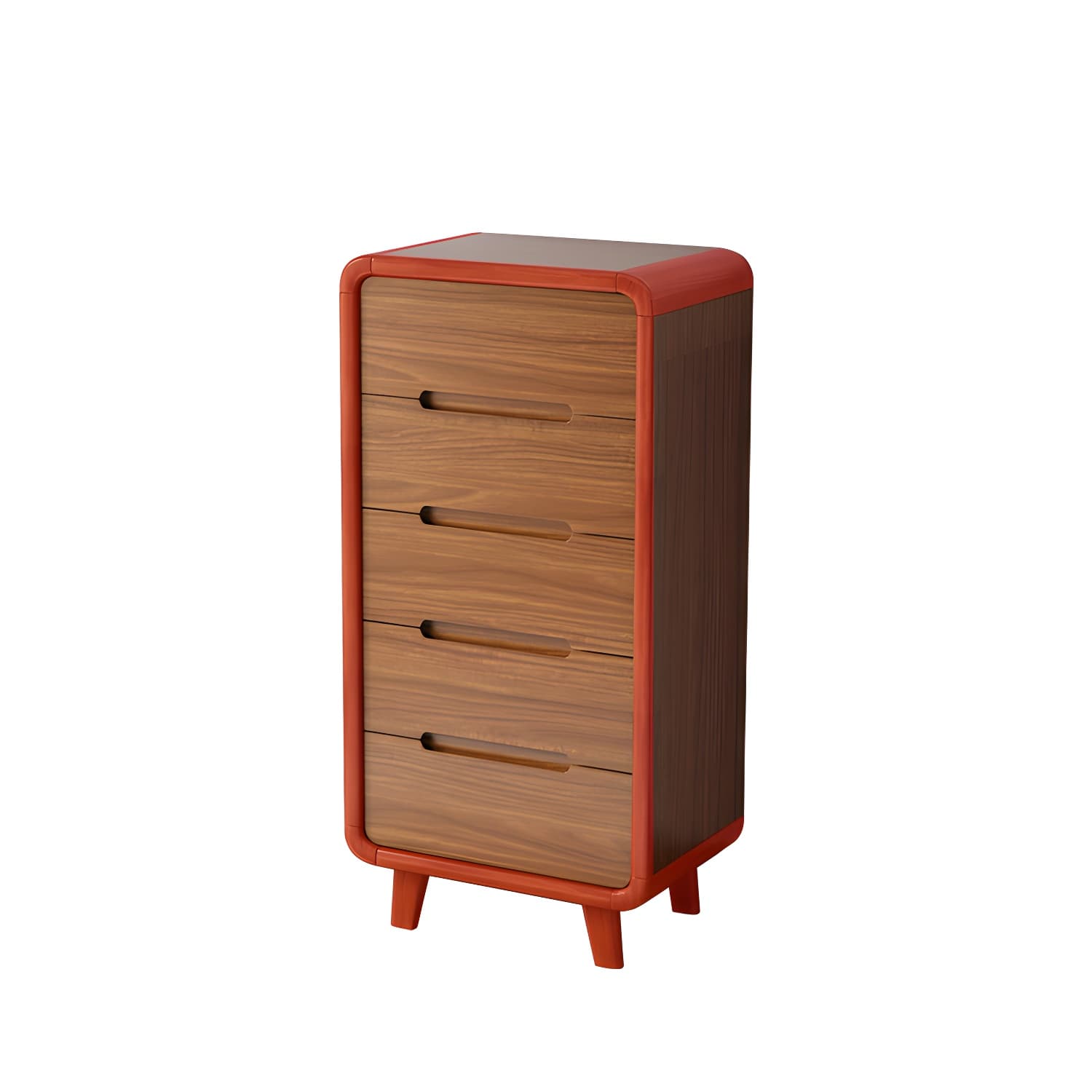 Modern Solid Wood Dresser with Narrow Profile and Drawers in Natural Finish - image 9