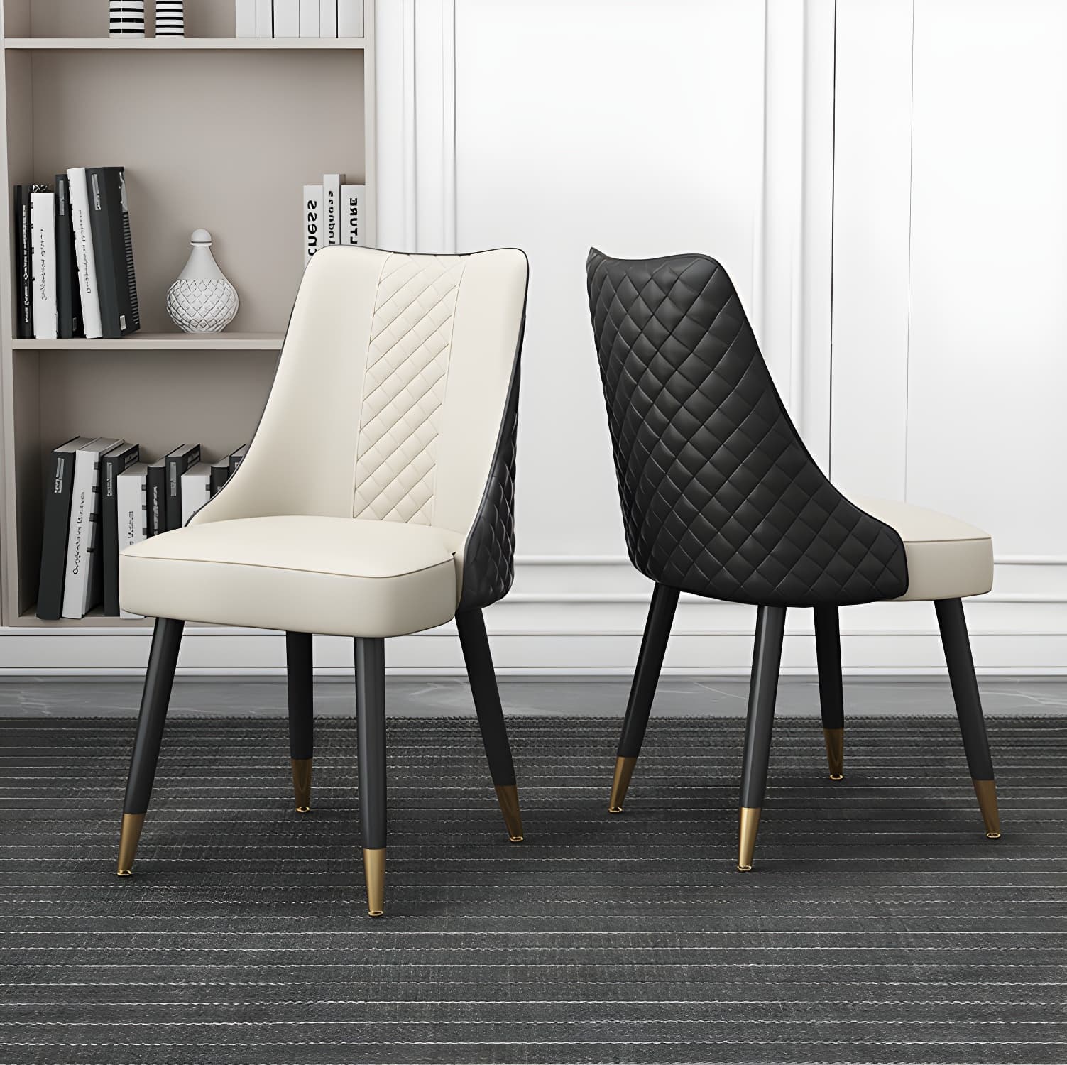 Scandinavian Style Wood Side Dining Chairs Dining Room Solid Back Chair - image 23