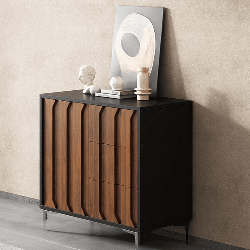 Simplistic Sideboard with 3 Drawers, Hutch, 2 Shelves, and Laminate Countertop Featuring 2 Doors/1 Door Cabinets - image 3