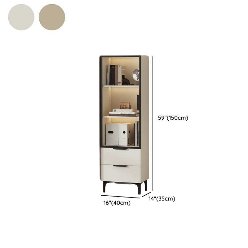 Detached Accent Cabinet with Damp-proof, Scratch-immune Glazed Door, Grip Bars in Chalk, and Soft Close Drawer - image 10