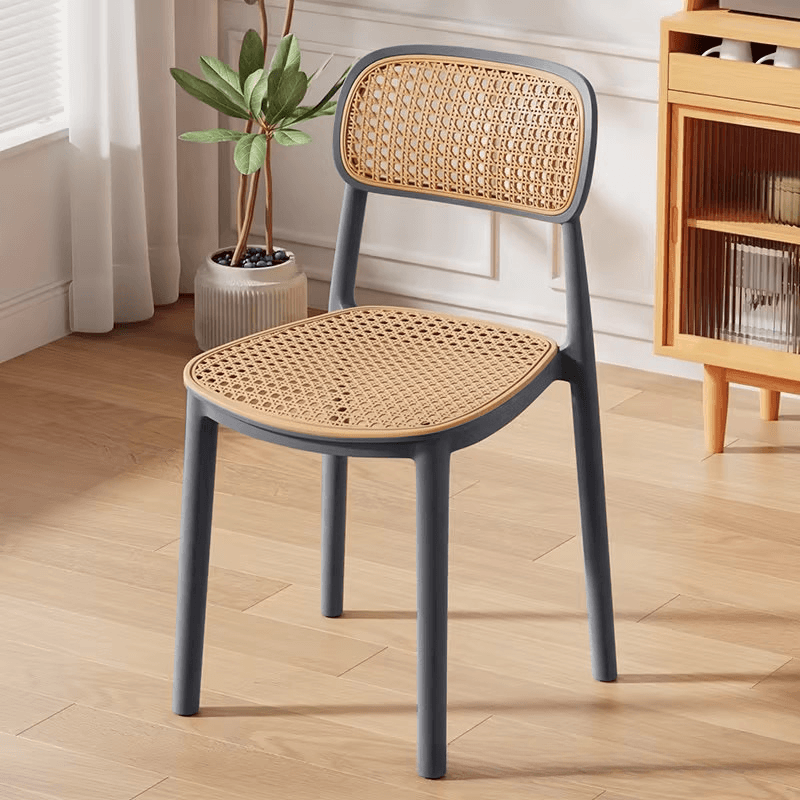 Contemporary Side Chair with Uncovered Back, Cocoa/Sage/Wood Grain Synthetic Legs - image 4