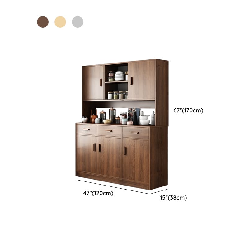 Trendy Narrow Kitchen Cabinet Base with Multiple Drawers and Doors, 2/3 Interior Shelves, Compartment Storage, and Lumber Countertop - image 22