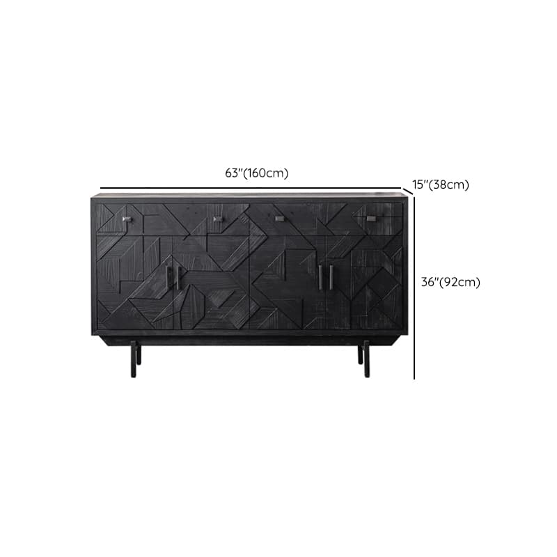 Modern Simple Style Rectangle Standalone Accent Chest with Lumber Drawer in Ink - image 14
