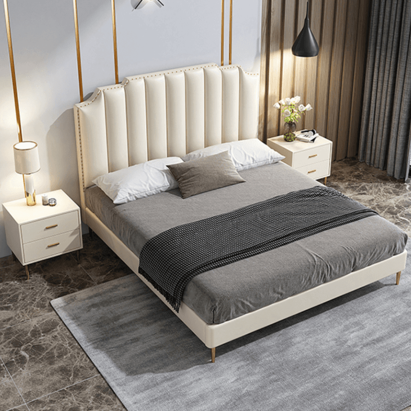 Standard（36-55“） Free-standing Standard Full(54"W x 75"L)/Twin(38"W x 75"L) Lumber Framed Portman Panel Headboard with Nailhead Design and Sponge Filing - image 12