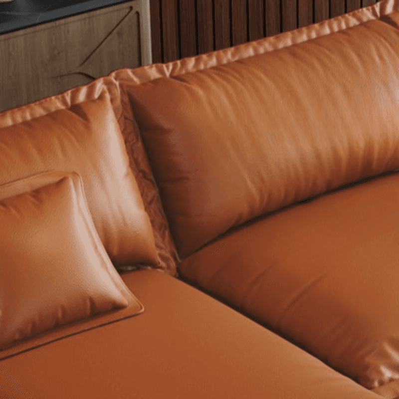 L-Shape Sofa Chaise with Dark/Cream/Cocoa Upholstery and Cotton Seat Fill - image 11