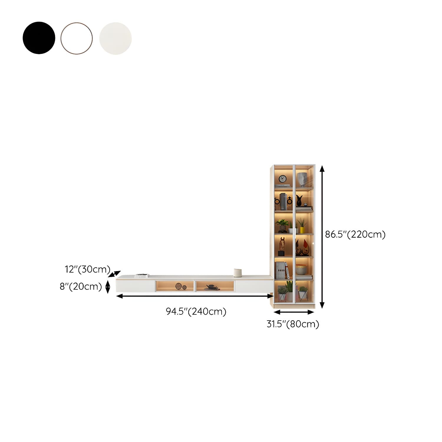 Contemporary with Drawers Stone with Cabinet Solid Wood with Shelves TV Console - image 14