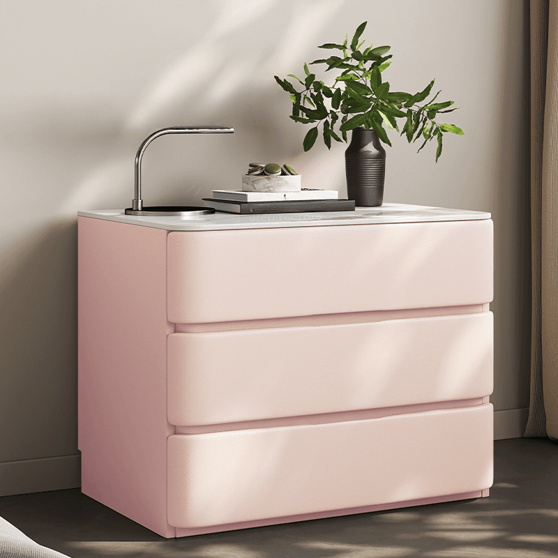 Art Deco Nightstand With Drawer Organization with 3 Drawers - image 8